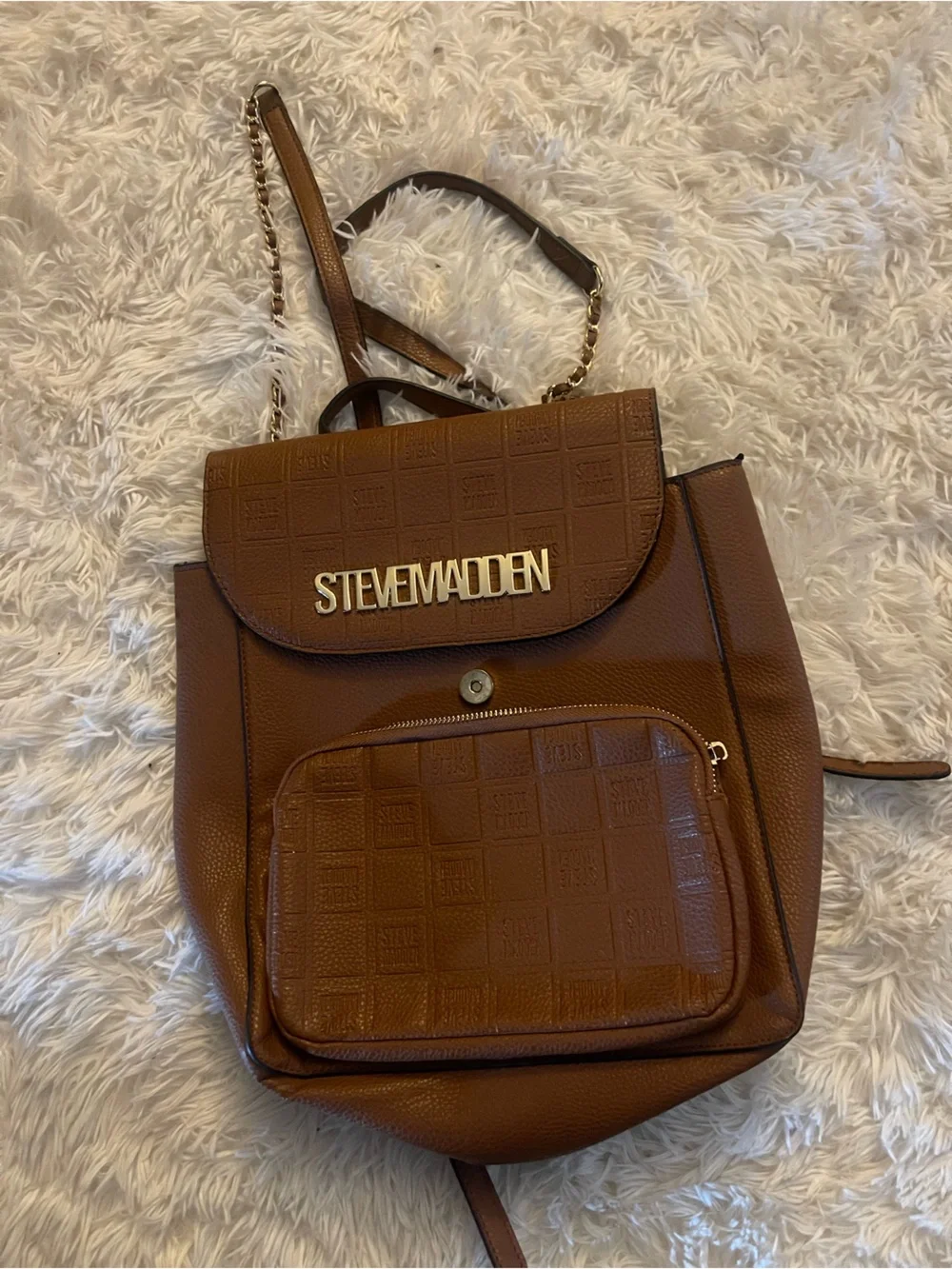 Steve Madden Brown Convertible Backpack Crossbody